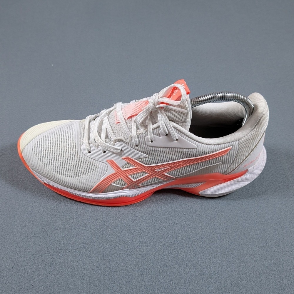 ASICS Solution Speed FF 2 Tennis Shoes Womens 9.5 White Coral Sneakers 1042A136